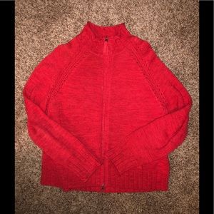 Eddie Bauer ladies zip sweater/cardigan XL EUC